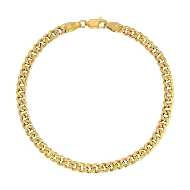 14K Yellow 4.00mm-9.50mm Hollow MIAMI CUBAN Bracelets