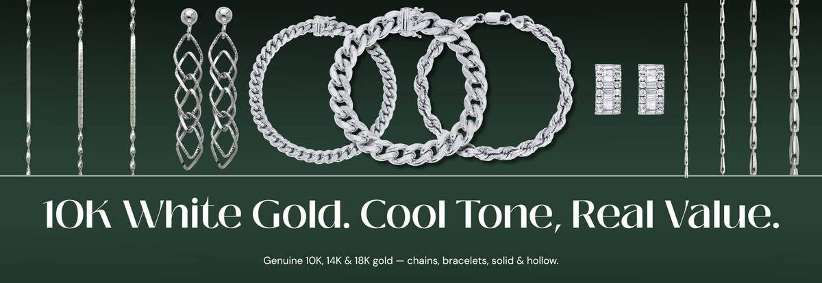 Italian 10K white gold jewelry