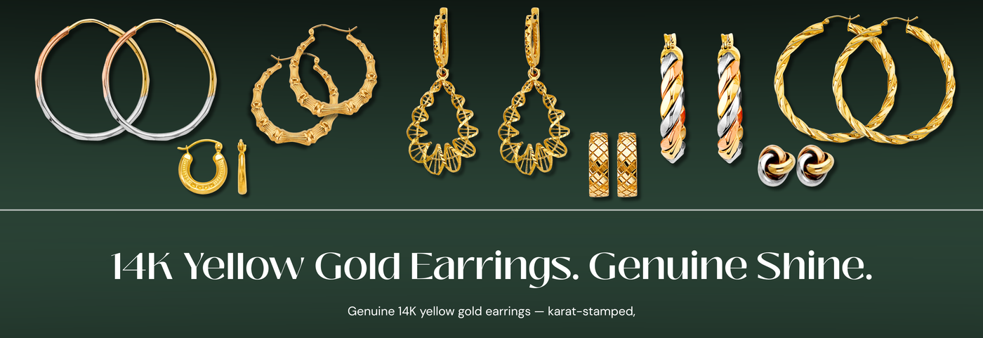 Italian 14K yellow gold earrings