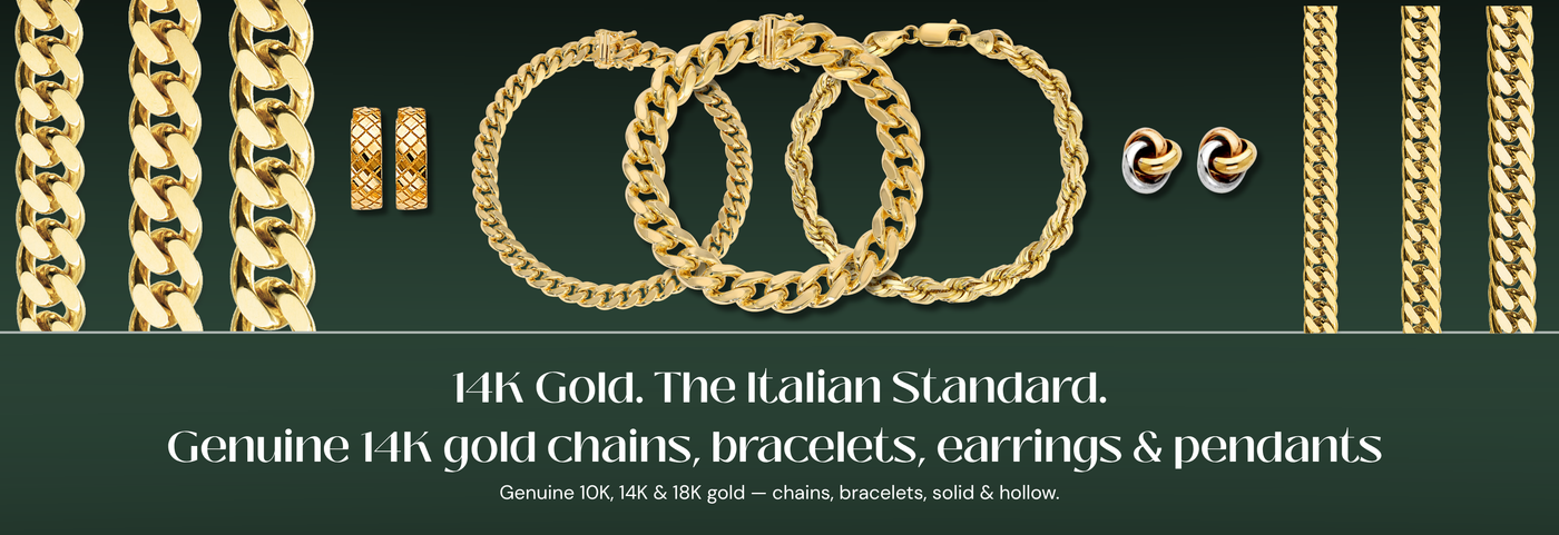 Italian 14K gold jewelry collection