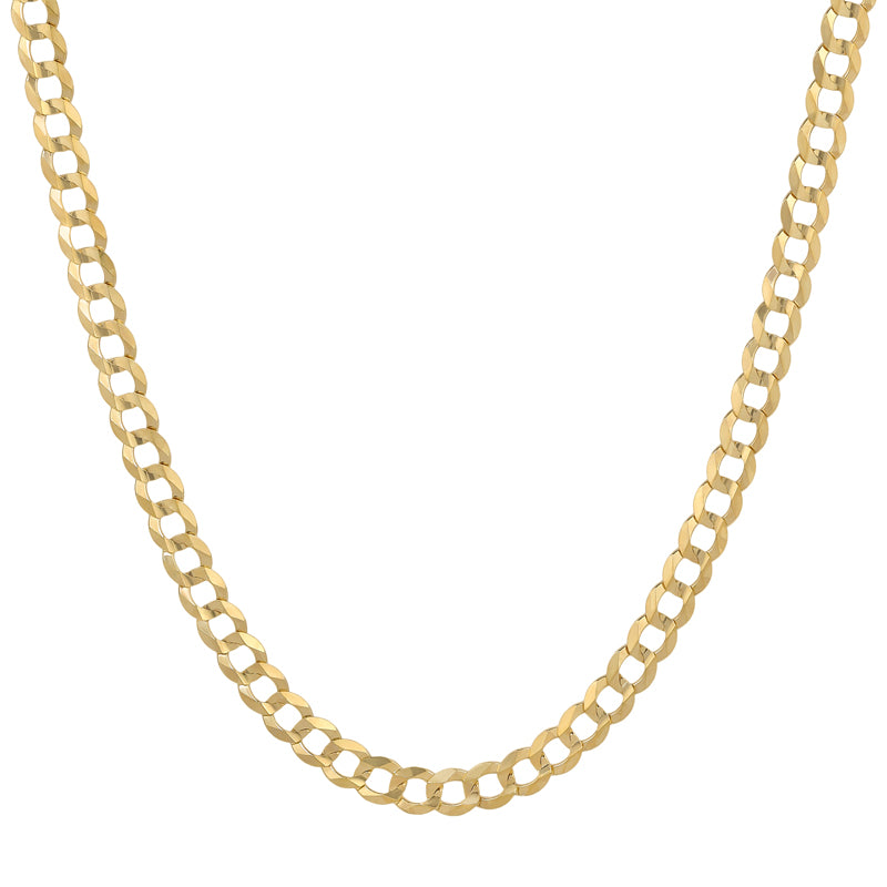 Diamond Cut Curb CUBAN Gold Chain | Italian Fashions Jewelry | Real Gold Chains for Women and Men