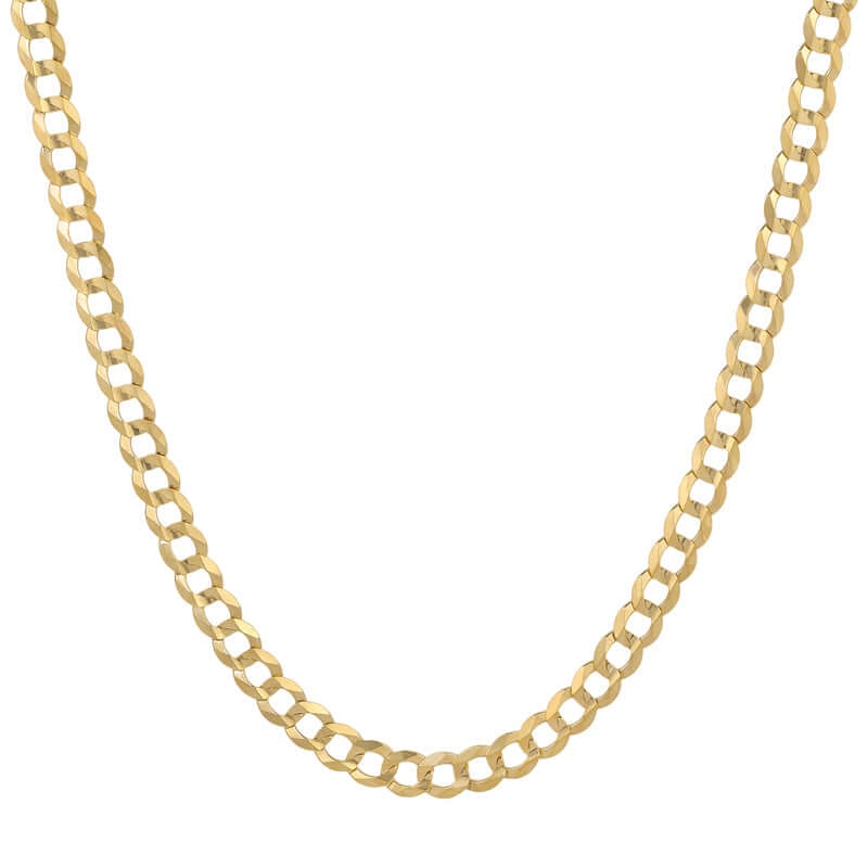 Diamond Cut Curb CUBAN Gold Chain | Italian Fashions Jewelry | Real Gold Chains for Women and Men