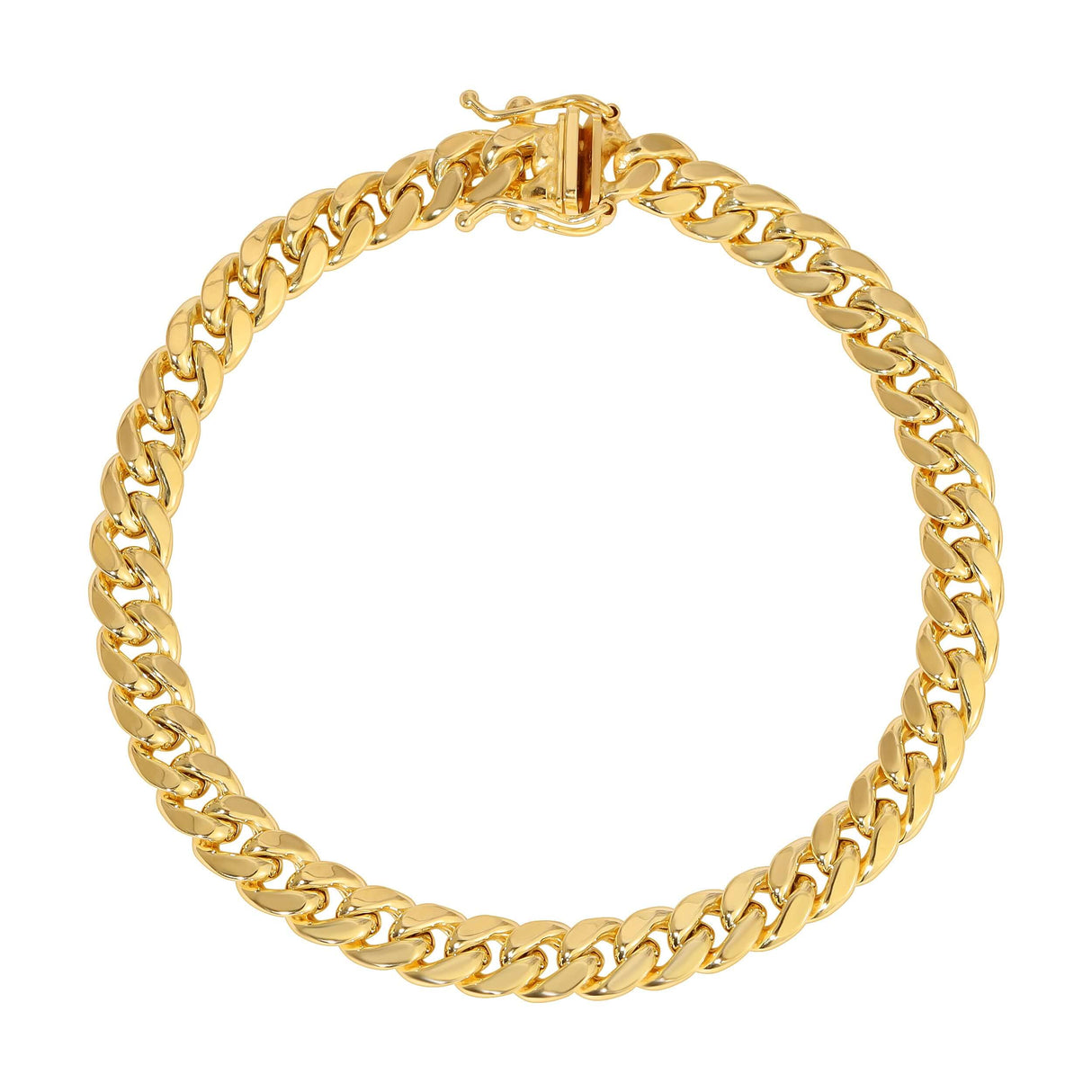 Pulseiras MIAMI CUBAN ocas amarelas 14K 4,00 mm-9,50 mm