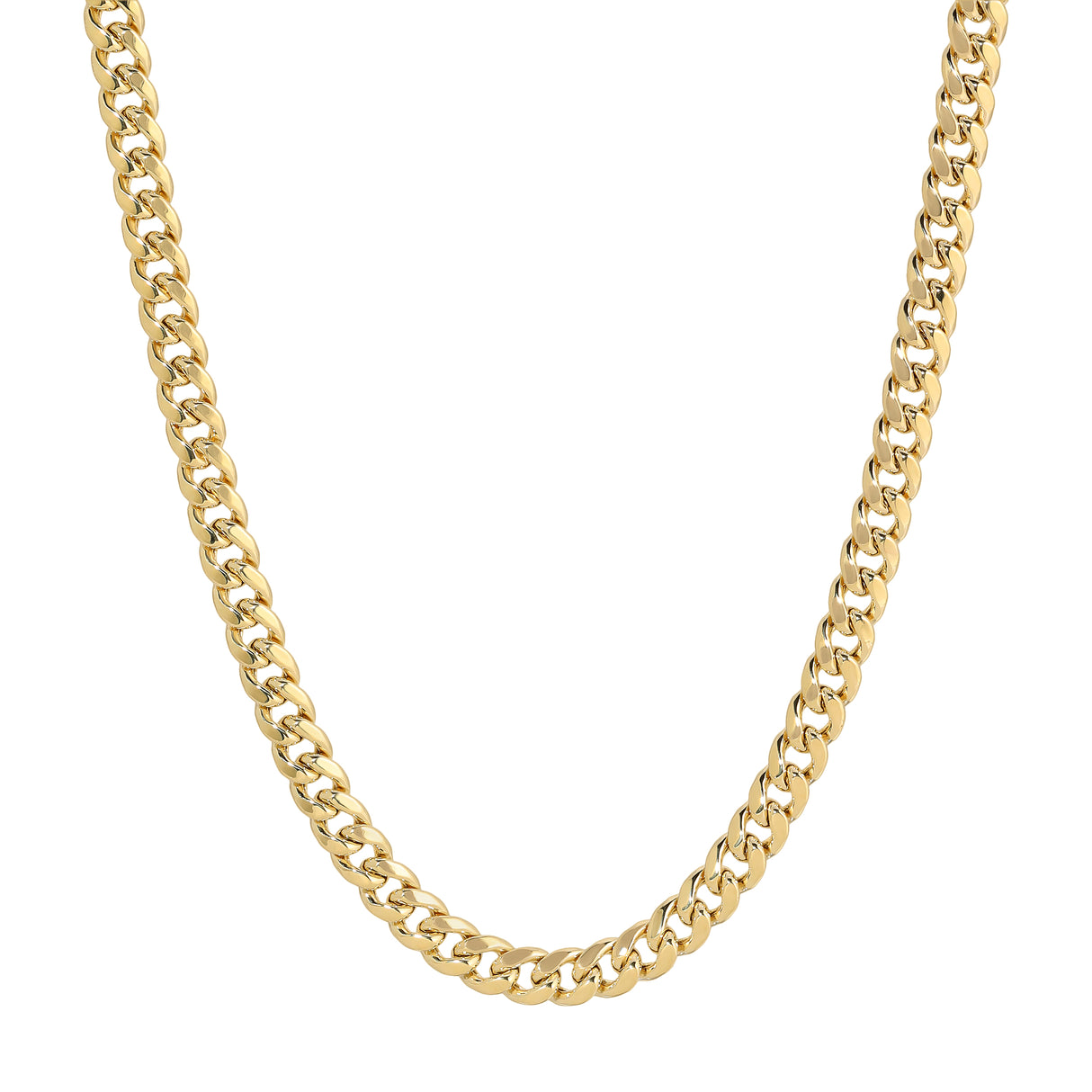 14K Diamond Cut Real yellow gold Miami Cuban chain by Italian fashions