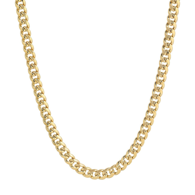 14K Diamond Cut Real yellow gold Miami Cuban chain by Italian fashions