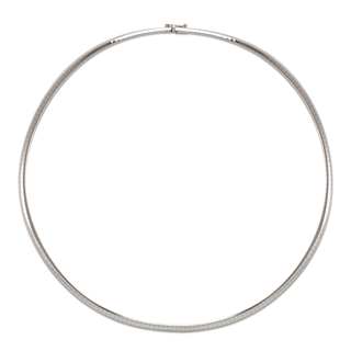 Colar de corrente Omega 14K amarelo ou branco de 4 mm