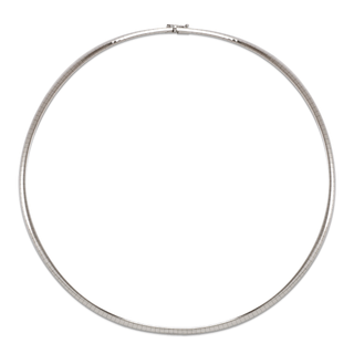 Colar de corrente Omega 14K amarelo ou branco de 4 mm