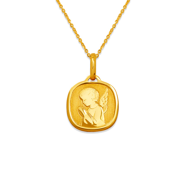 Charm Hollow Pendant | Praying Angel Gold Pendant Necklaces | Italian Fashions