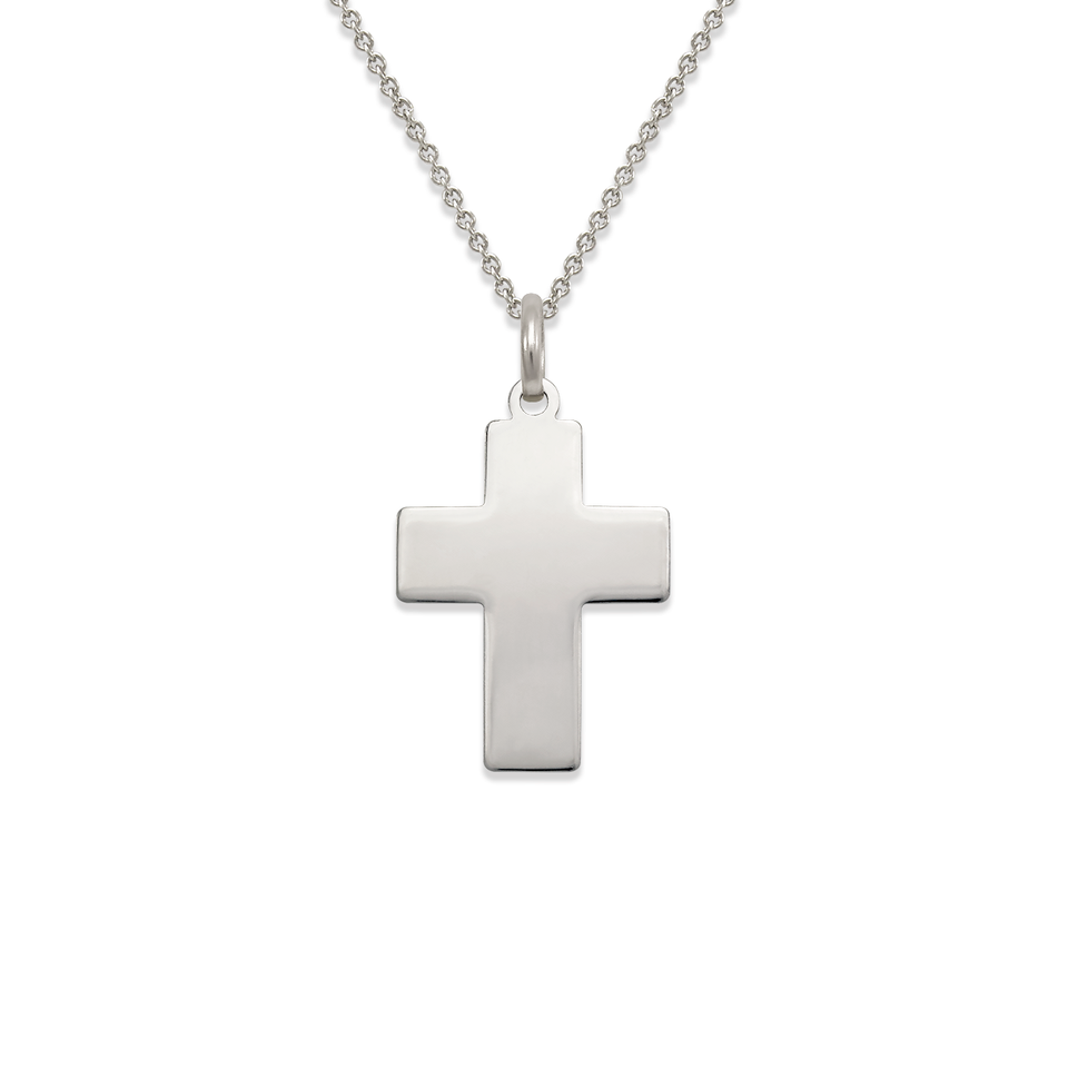 Colgante religioso de cruz de oro amarillo de 14 quilates con alto pulido