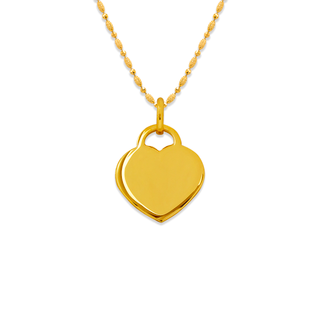 14K Yellow White or Rose Gold High Polished Heart Gold Pendant