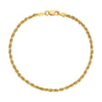 10K Solid Yellow Gold Diamond Cut ROPE Bracelets | Italian Fashions