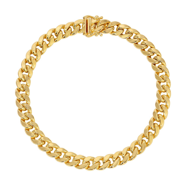 Hollow MIAMI CUBAN Bracelets | 10K Yellow Gold 4.00mm-11.00mm Jewelry | Italian Fashions