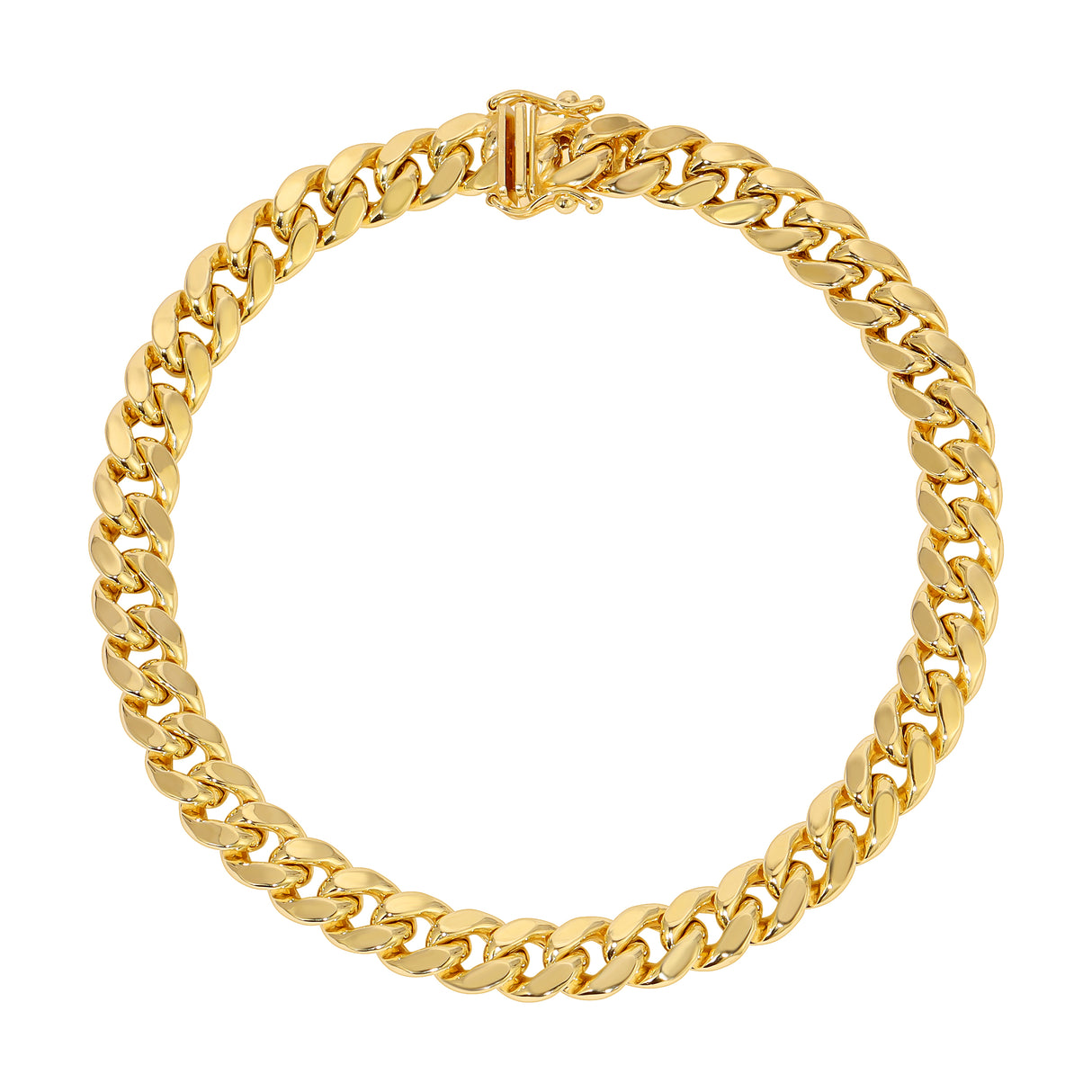 Pulseiras MIAMI CUBAN ocas amarelas 14K 4,00 mm-9,50 mm