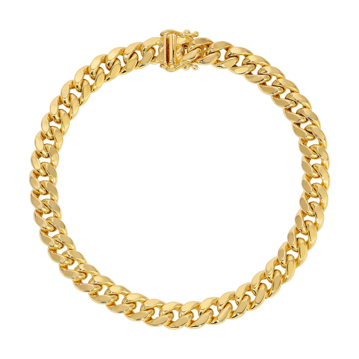 Pulseiras MIAMI CUBAN ocas amarelas 14K 4,00 mm-9,50 mm