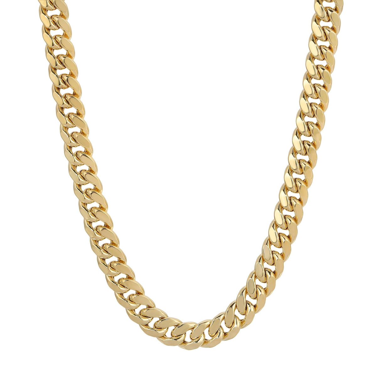14K yellow gold hollow Miami Cuban link chain