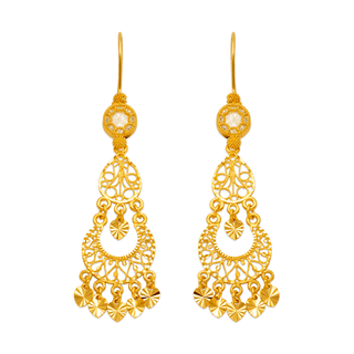 Brincos Lustre em Ouro Amarelo 14K
