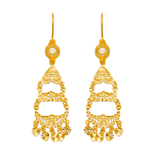 Brincos Lustre em Ouro Amarelo 14K
