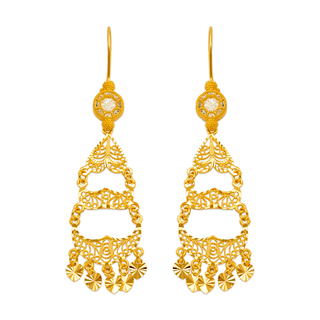 Brincos Lustre em Ouro Amarelo 14K