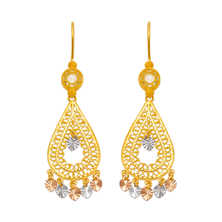 Brincos Lustre em Ouro Amarelo 14K