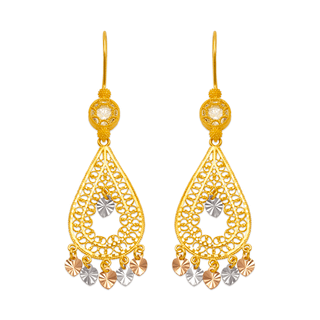 Brincos Lustre em Ouro Amarelo 14K