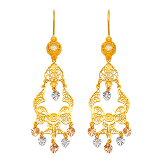 Brincos Lustre em Ouro Amarelo 14K