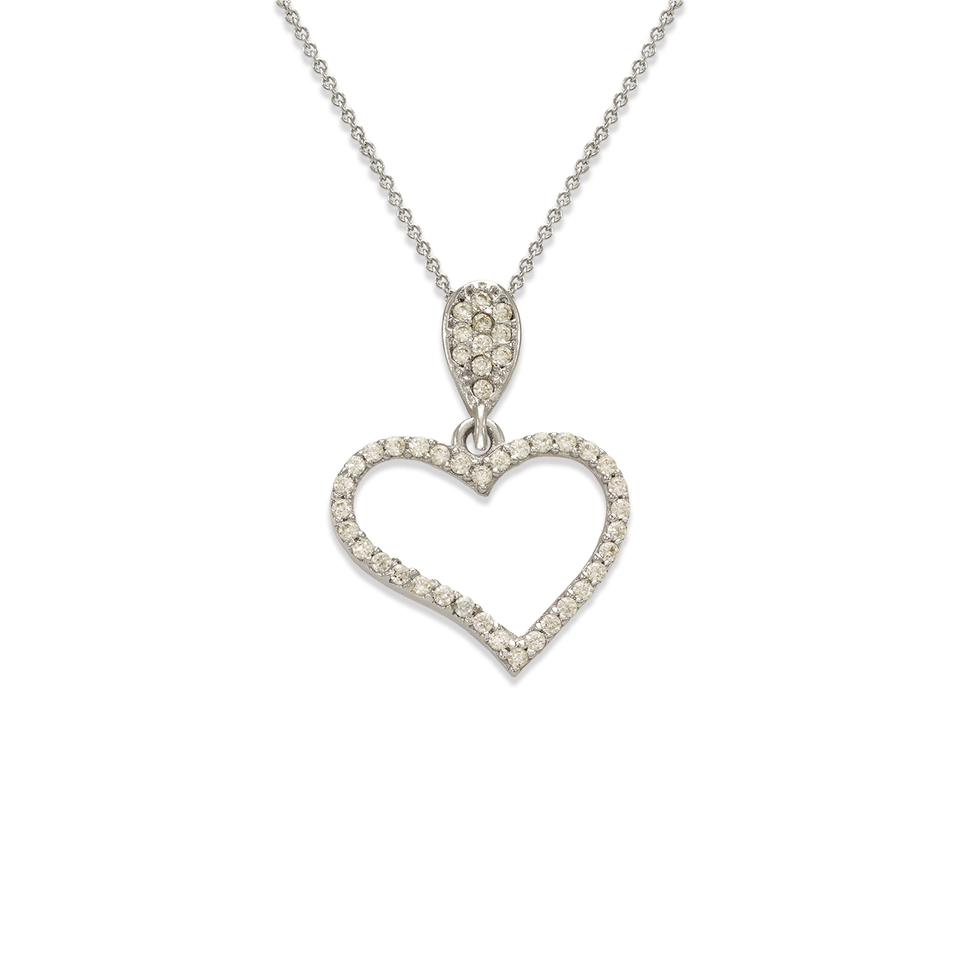 14K Yellow Gold Fancy Heart CZ Pendant