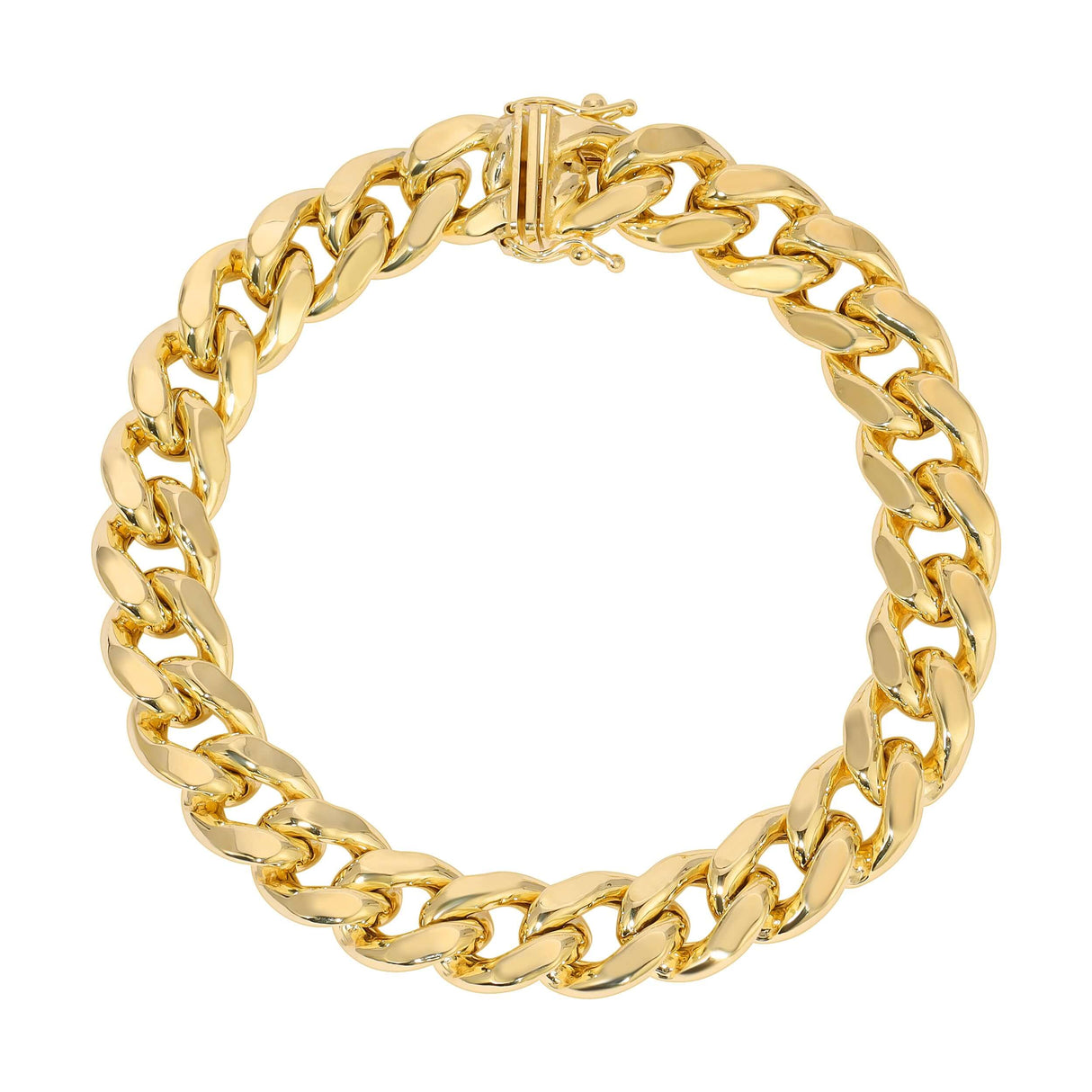 Italian Fashions | 10K Yellow Gold Hollow MIAMI CUBAN Bracelets 4mm-11mm | Italian Fashions