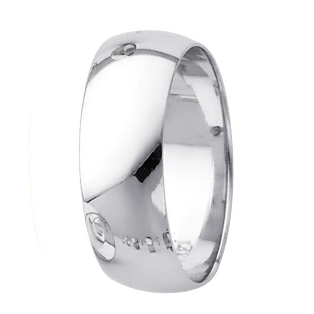 14K Real Yellow Gold 2.0mm-8.0mm Plain Regular Fit Wedding Band