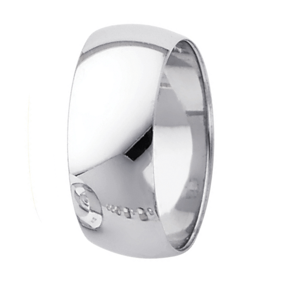 14K Real Yellow Gold 2.0mm-8.0mm Plain Regular Fit Wedding Band