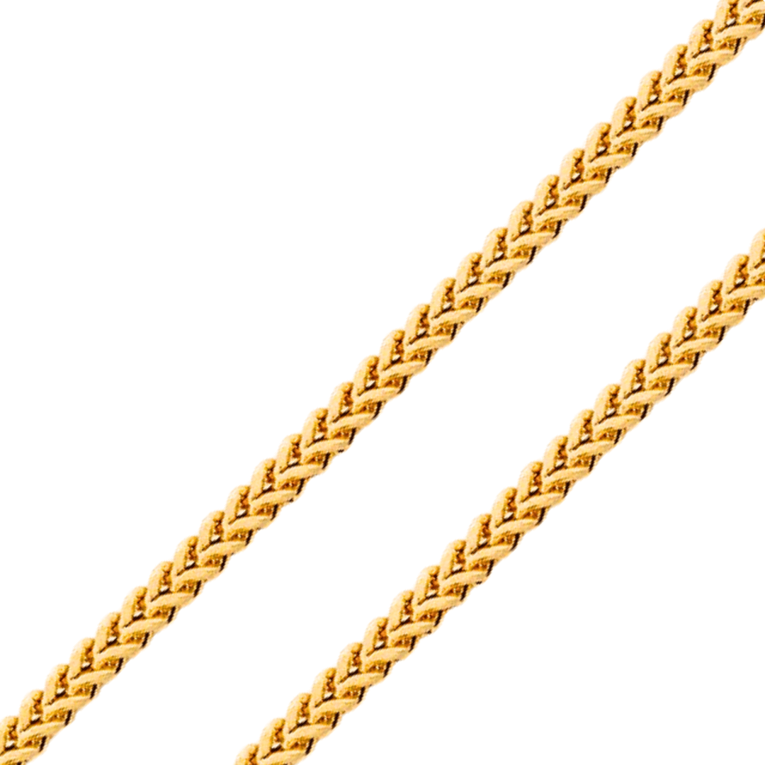 Pulseiras Franco ocas amarelas 10K de 1,50 mm a 6,00 mm