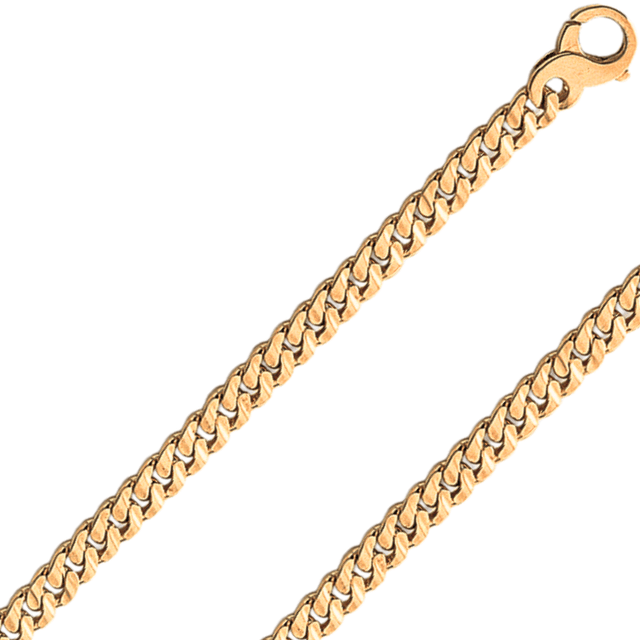 Pulsera de oro italiana auténtica hecha a mano de 18 quilates de 5,50 mm - 7,00 mm GRLIM