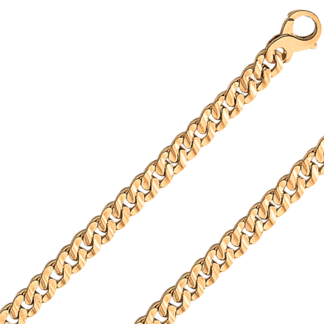 Cadena de oro italiana auténtica hecha a mano de 18 quilates de 5,50 mm - 7,00 mm GRLIM