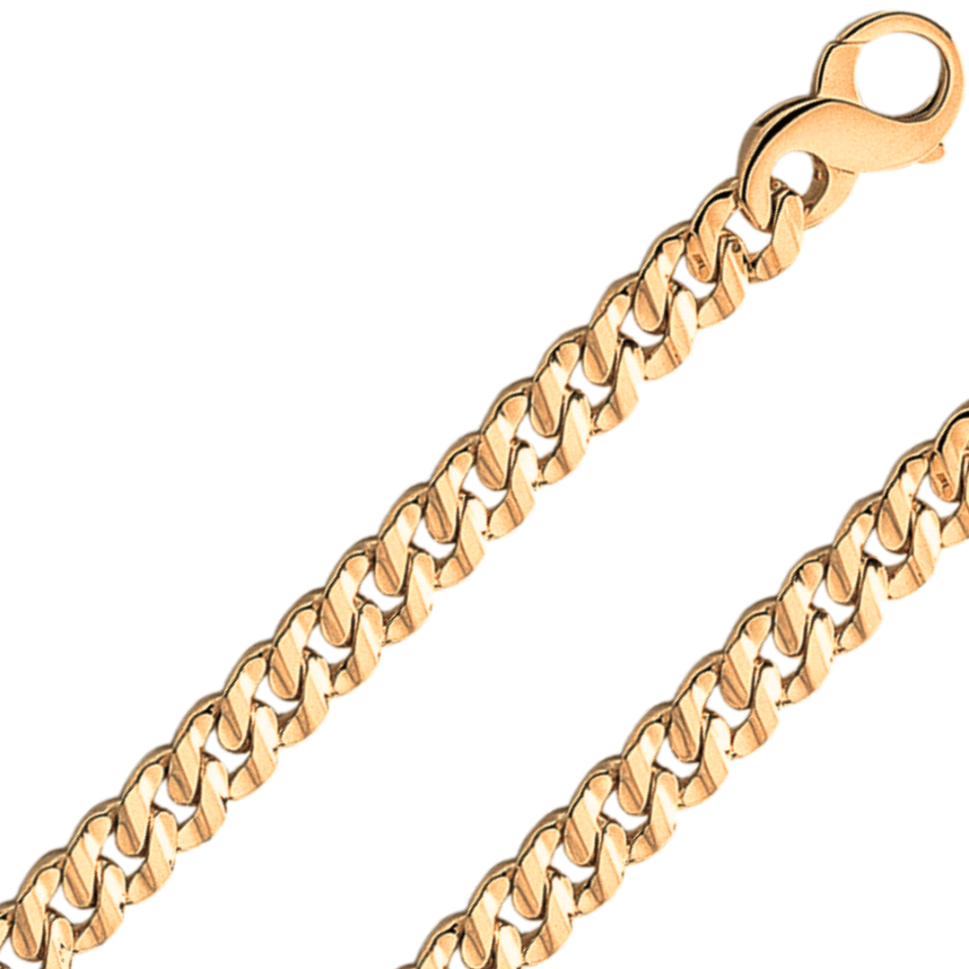 Pulsera de oro italiana auténtica hecha a mano de 18 quilates de 5,50 mm - 7,00 mm GRLIM