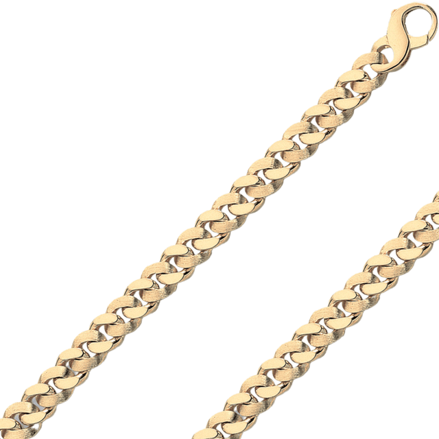 Cadena de oro italiana auténtica hecha a mano de 18 quilates de 5,50 mm a 10,00 mm GRST