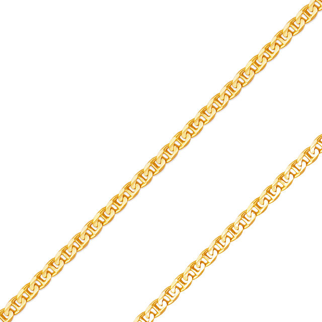 Cadena cóncava Gucci de 2,2 mm a 5,9 mm de color amarillo macizo de 14 k