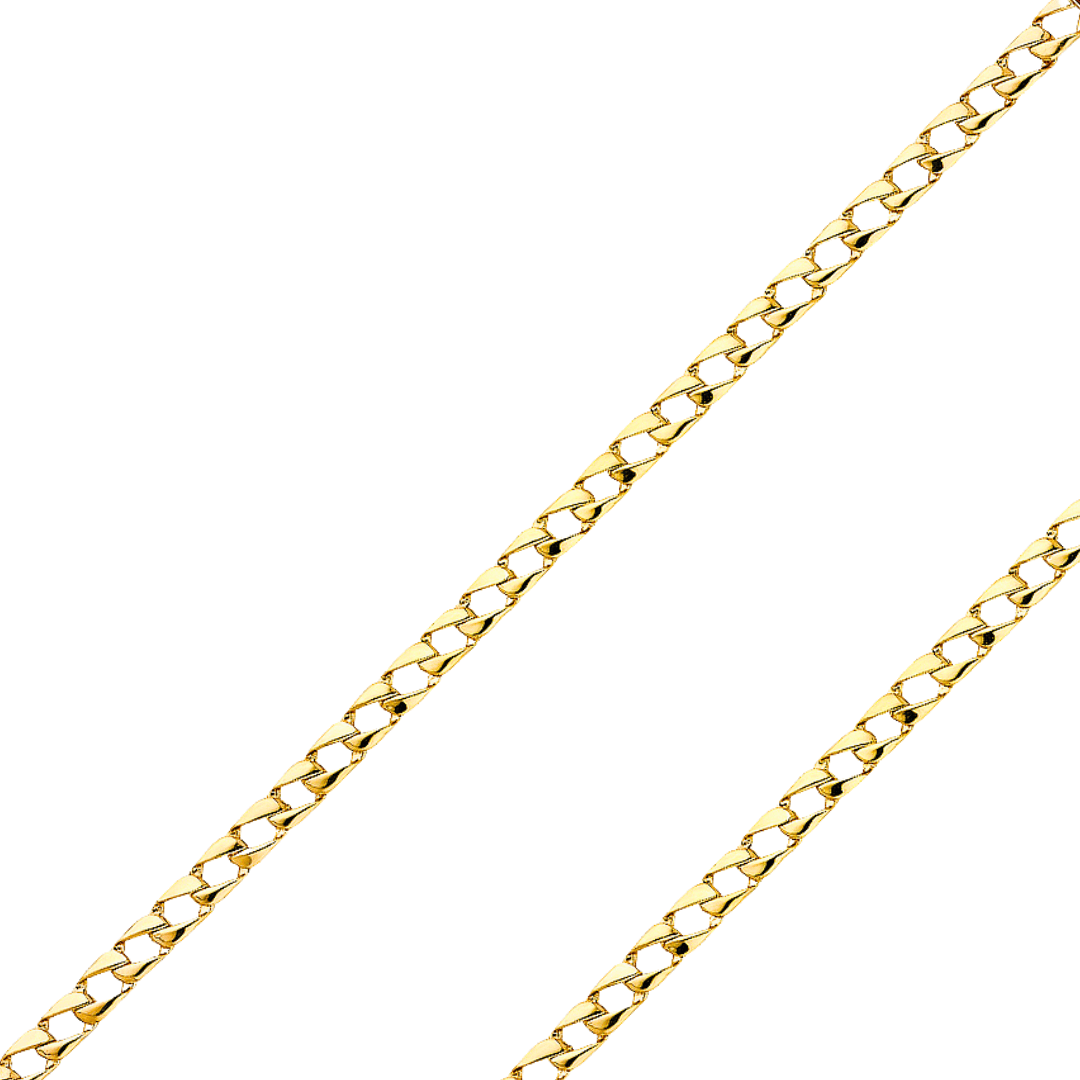 14K Real Solid Yellow Cuban Link fansy Bracelet