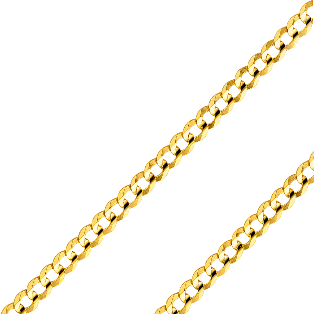 14K Real Solid Yellow or White Pave Gold 3.60mm-7.00mm Cuban Curb Concave Open Light Bracelets