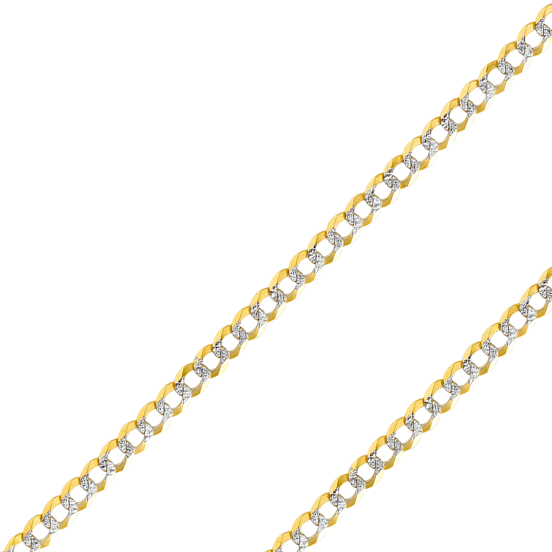 14K Real Solid Yellow or White Pave Gold 3.60mm-7.00mm Cuban Curb Concave Open Light Bracelets