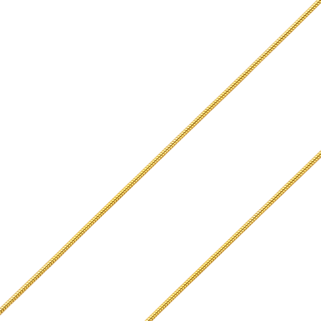 14K yellow white gold 0.8mm snake round pendant chain | Italian made | ItalianFashions