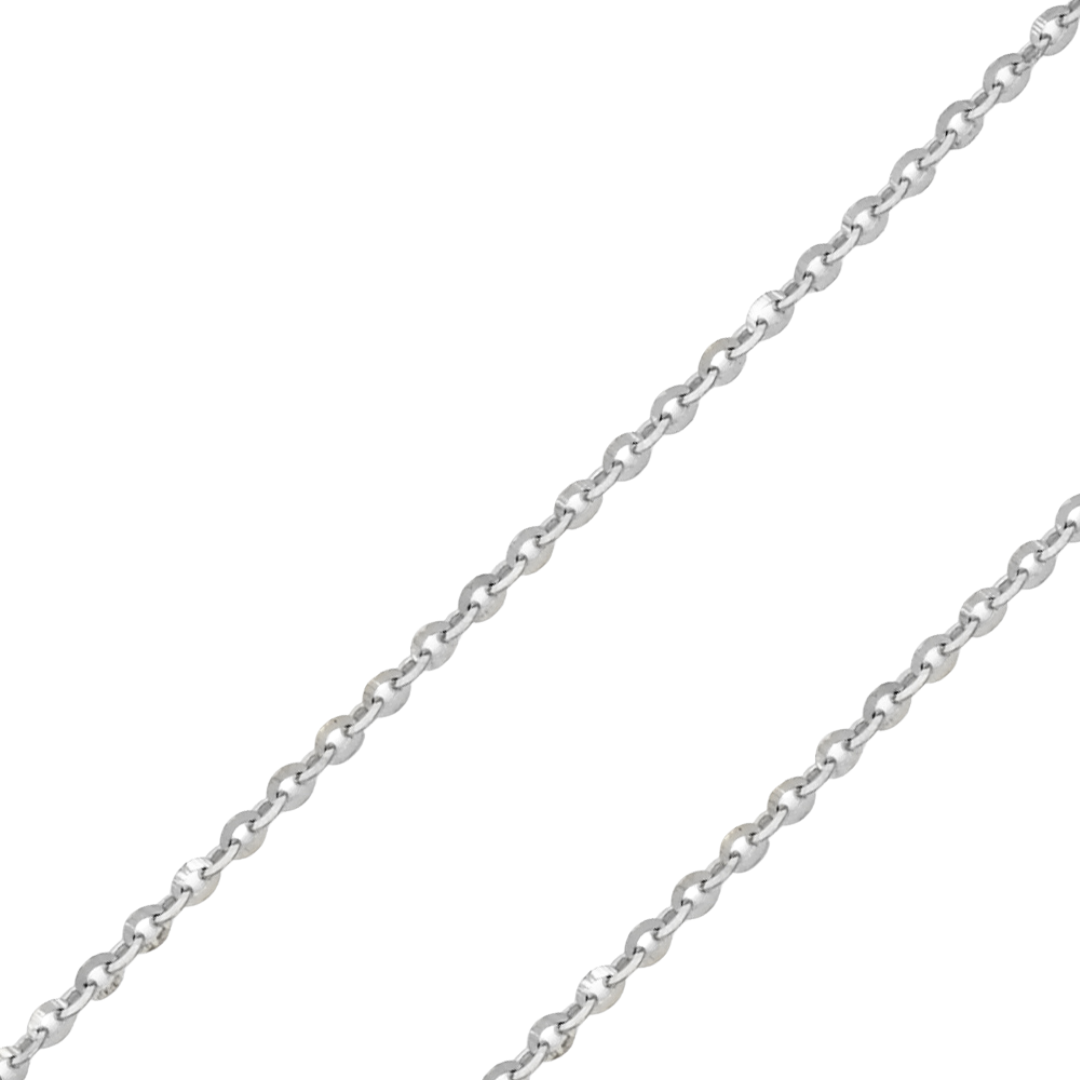14K REAL Solid Yellow White Gold 1.20mm-1.60mm Diamond cut Cable Pendant Chain