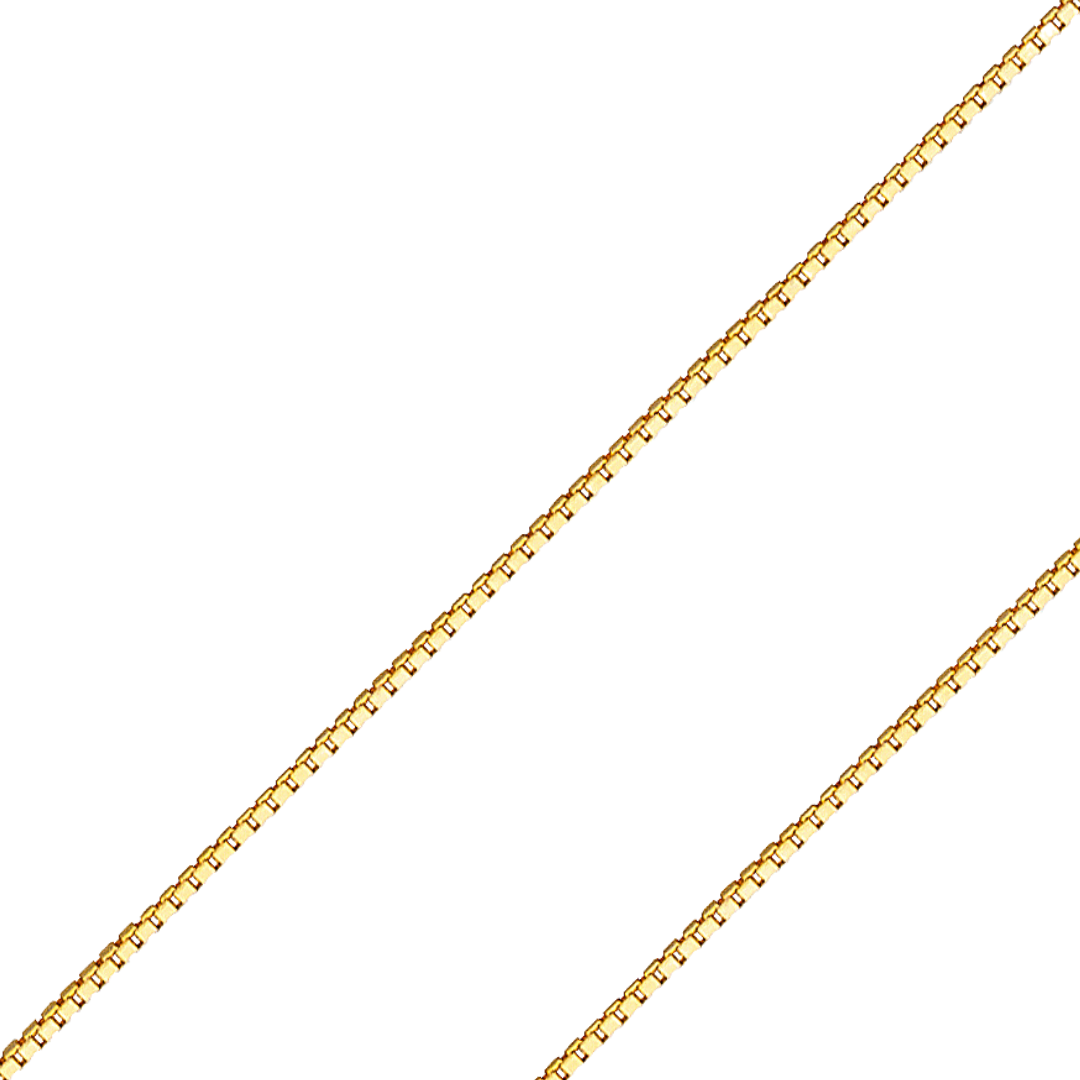 14K REAL Yellow White Gold 0.5mm-1.2mm Box Diamond Cut Pendant Chain