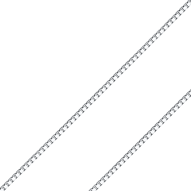14K REAL Yellow White Gold 0.5mm-1.2mm Box Diamond Cut Pendant Chain