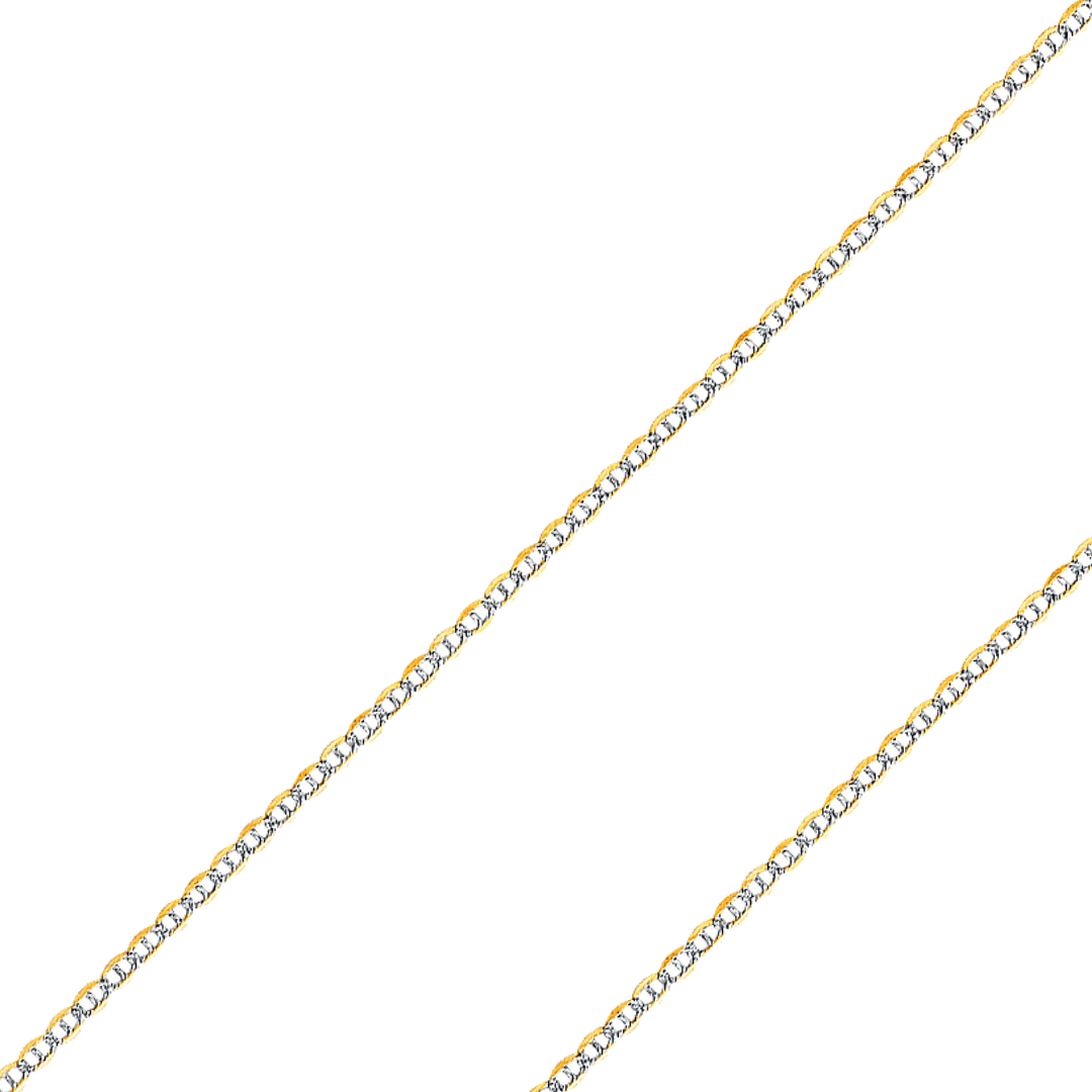 14K REAL Yellow OR White Pave Gold 1.50mm-7.70mm Diamond Cut Flat Mariner Chain