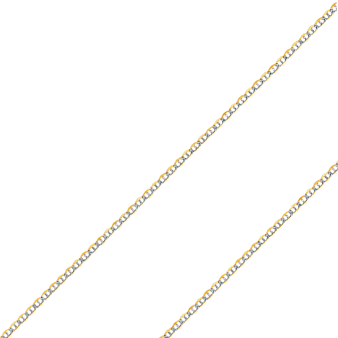 14K REAL Yellow OR White Pave Gold 1.50mm-7.70mm Diamond Cut Flat Mariner Chain