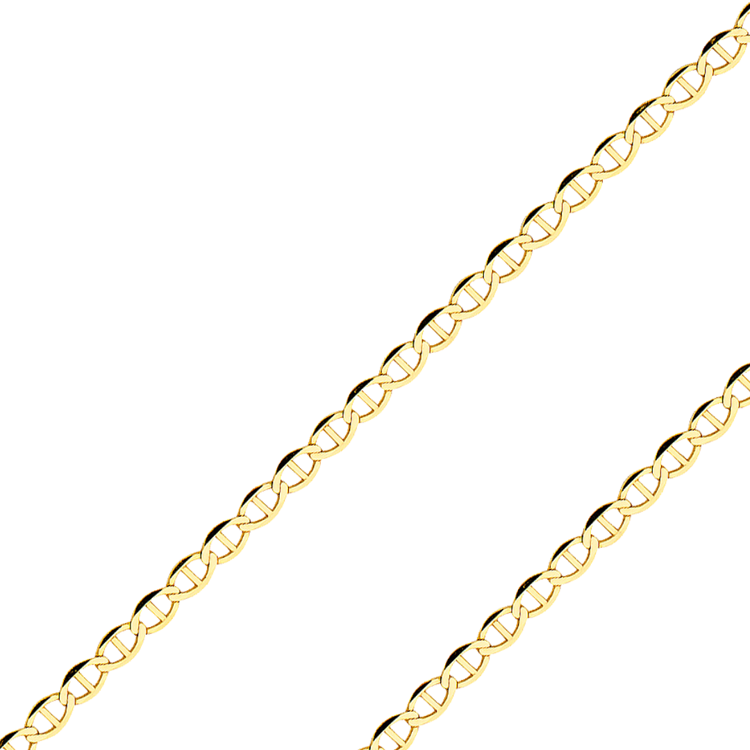 14K REAL Yellow OR White Pave Gold 2.50mm-7.70mm Diamond Cut Flat Mariner Bracelets