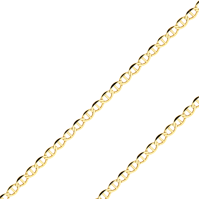 14K REAL Yellow OR White Pave Gold 1.50mm-7.70mm Diamond Cut Flat Mariner Chain