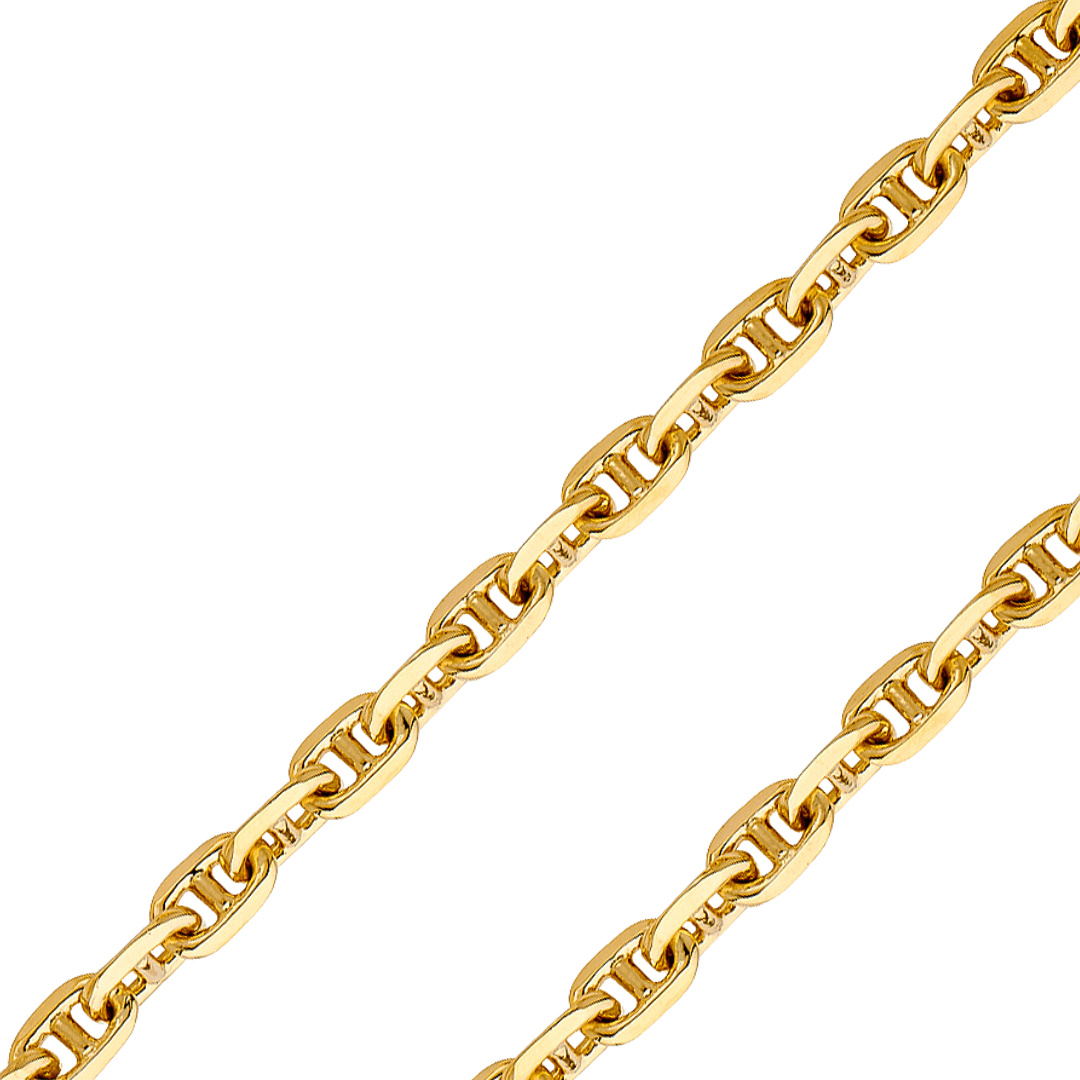 14K REAL Solid Yellow Gold 5.30mm Fancy Chain and Bracelet
