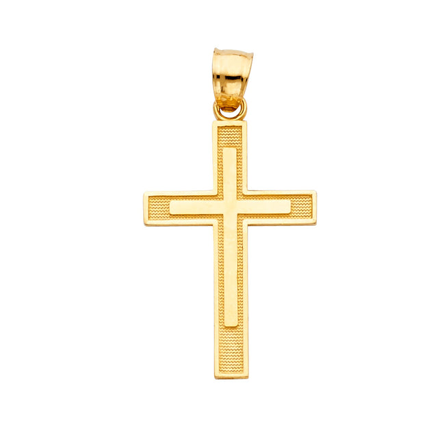 14K Gold Latin Cross Pendant