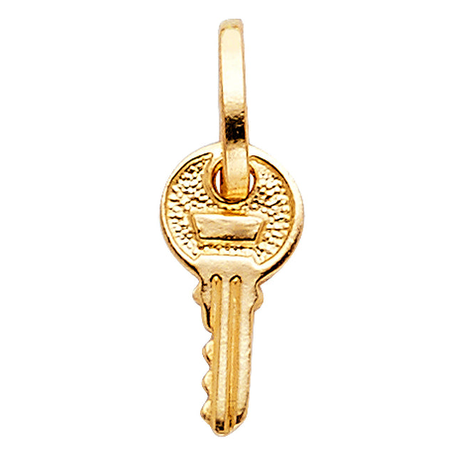 14K Yellow Gold Small Key Pendant