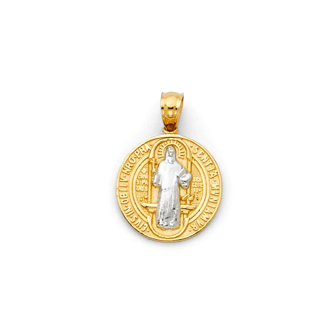 14K Two-Tone Gold San Benito Medal — Medium